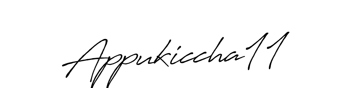 Make a beautiful signature design for name Appukiccha11. With this signature (Antro_Vectra_Bolder) style, you can create a handwritten signature for free. Appukiccha11 signature style 7 images and pictures png