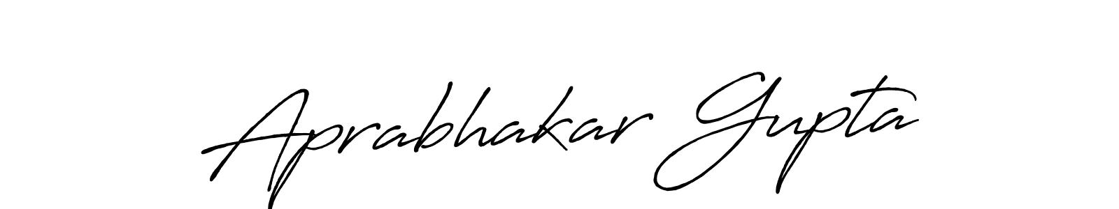 How to make Aprabhakar Gupta name signature. Use Antro_Vectra_Bolder style for creating short signs online. This is the latest handwritten sign. Aprabhakar Gupta signature style 7 images and pictures png