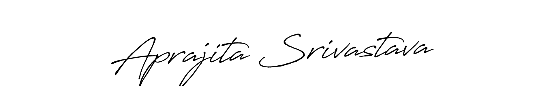 How to make Aprajita Srivastava name signature. Use Antro_Vectra_Bolder style for creating short signs online. This is the latest handwritten sign. Aprajita Srivastava signature style 7 images and pictures png
