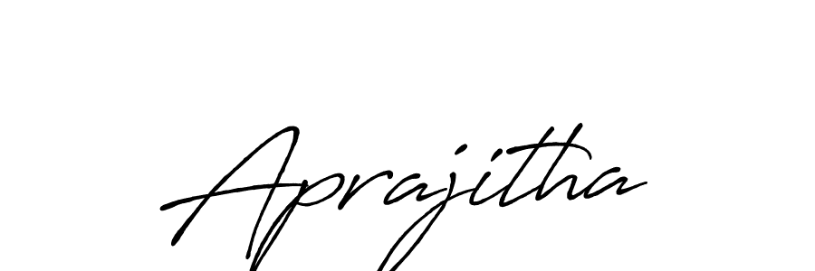 Aprajitha stylish signature style. Best Handwritten Sign (Antro_Vectra_Bolder) for my name. Handwritten Signature Collection Ideas for my name Aprajitha. Aprajitha signature style 7 images and pictures png
