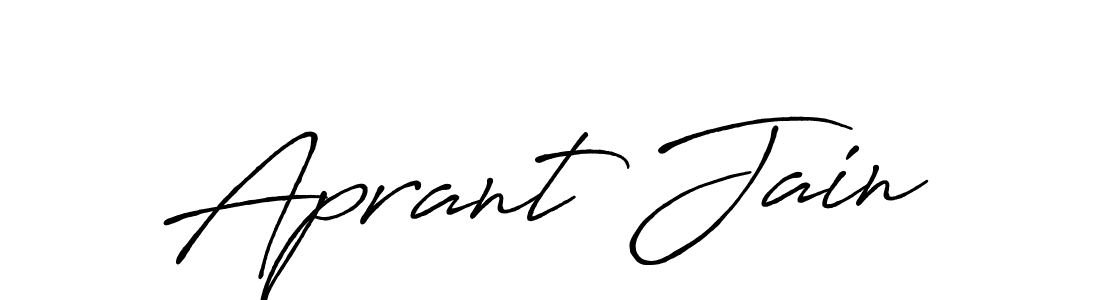 Make a beautiful signature design for name Aprant Jain. Use this online signature maker to create a handwritten signature for free. Aprant Jain signature style 7 images and pictures png