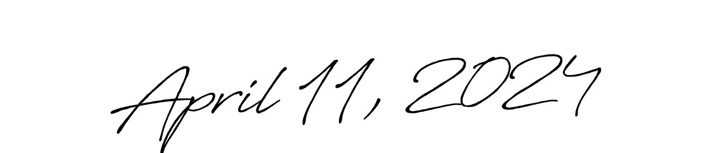 if you are searching for the best signature style for your name April 11, 2024. so please give up your signature search. here we have designed multiple signature styles  using Antro_Vectra_Bolder. April 11, 2024 signature style 7 images and pictures png