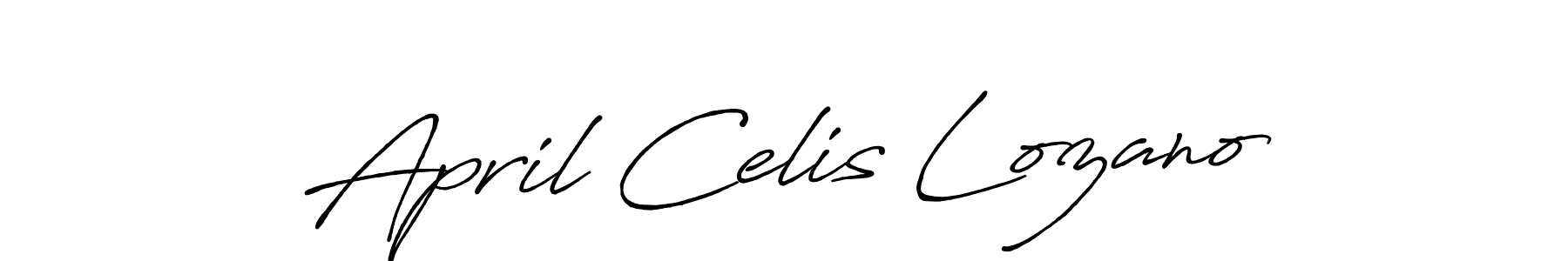 Antro_Vectra_Bolder is a professional signature style that is perfect for those who want to add a touch of class to their signature. It is also a great choice for those who want to make their signature more unique. Get April Celis Lozano name to fancy signature for free. April Celis Lozano signature style 7 images and pictures png