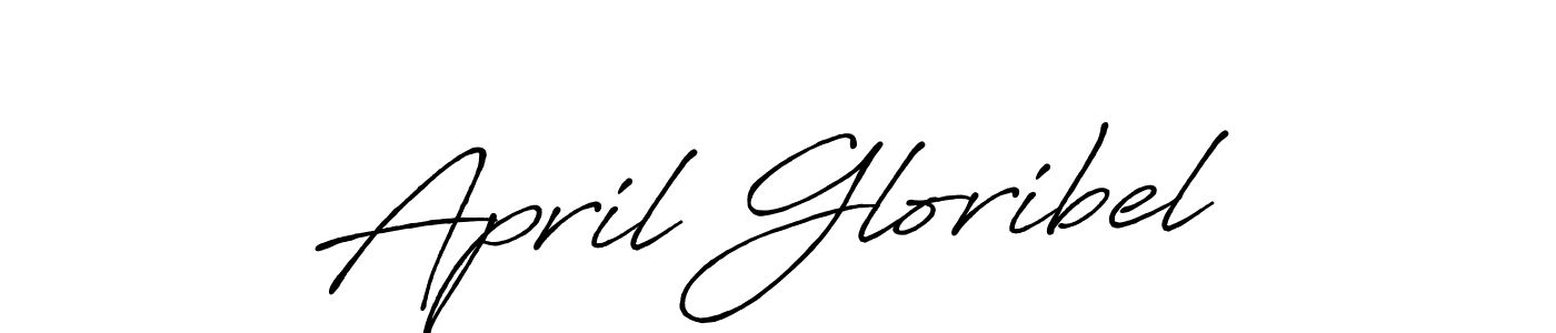 Make a beautiful signature design for name April Gloribel. With this signature (Antro_Vectra_Bolder) style, you can create a handwritten signature for free. April Gloribel signature style 7 images and pictures png