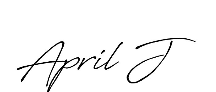 Design your own signature with our free online signature maker. With this signature software, you can create a handwritten (Antro_Vectra_Bolder) signature for name April J. April J signature style 7 images and pictures png