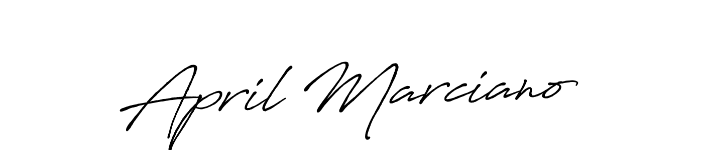 How to make April Marciano name signature. Use Antro_Vectra_Bolder style for creating short signs online. This is the latest handwritten sign. April Marciano signature style 7 images and pictures png