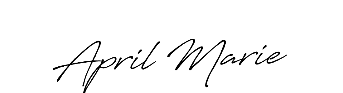 How to make April Marie name signature. Use Antro_Vectra_Bolder style for creating short signs online. This is the latest handwritten sign. April Marie signature style 7 images and pictures png