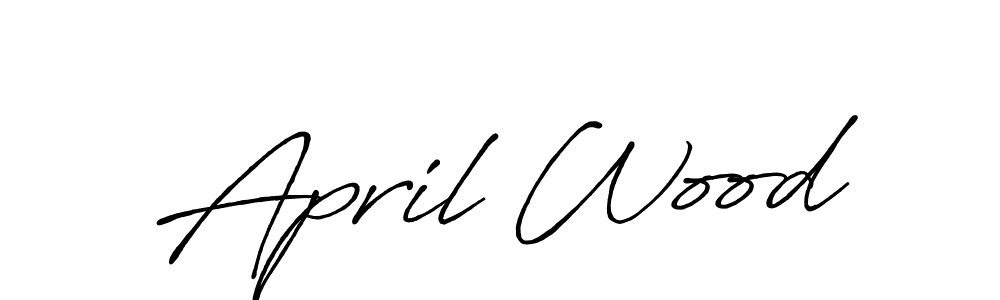 if you are searching for the best signature style for your name April Wood. so please give up your signature search. here we have designed multiple signature styles  using Antro_Vectra_Bolder. April Wood signature style 7 images and pictures png