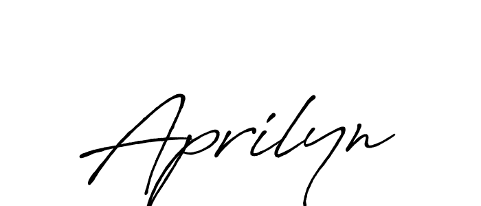 How to make Aprilyn name signature. Use Antro_Vectra_Bolder style for creating short signs online. This is the latest handwritten sign. Aprilyn signature style 7 images and pictures png