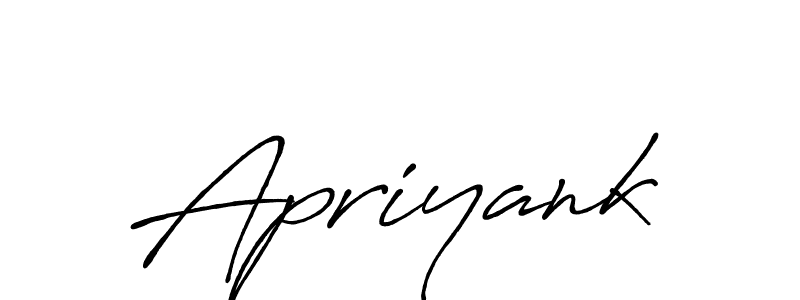 How to make Apriyank name signature. Use Antro_Vectra_Bolder style for creating short signs online. This is the latest handwritten sign. Apriyank signature style 7 images and pictures png