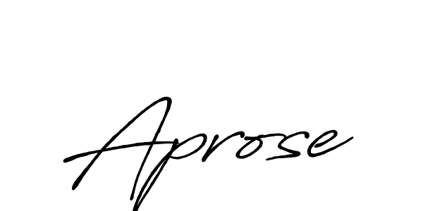 Make a beautiful signature design for name Aprose. With this signature (Antro_Vectra_Bolder) style, you can create a handwritten signature for free. Aprose signature style 7 images and pictures png