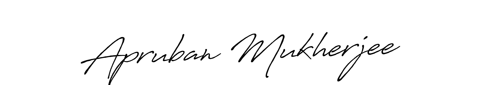 Design your own signature with our free online signature maker. With this signature software, you can create a handwritten (Antro_Vectra_Bolder) signature for name Apruban Mukherjee. Apruban Mukherjee signature style 7 images and pictures png