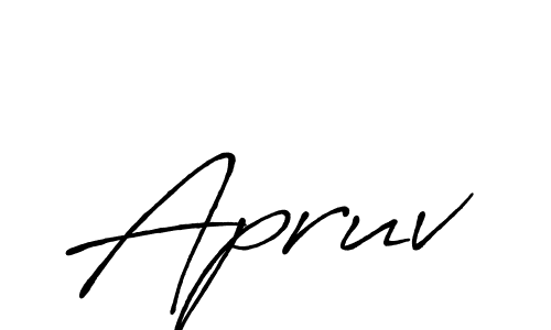 How to make Apruv signature? Antro_Vectra_Bolder is a professional autograph style. Create handwritten signature for Apruv name. Apruv signature style 7 images and pictures png