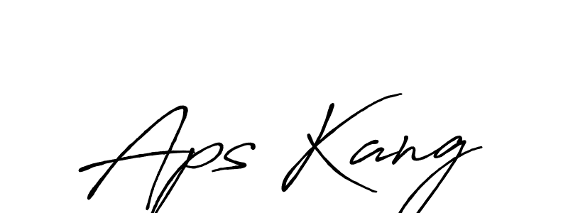 Aps Kang stylish signature style. Best Handwritten Sign (Antro_Vectra_Bolder) for my name. Handwritten Signature Collection Ideas for my name Aps Kang. Aps Kang signature style 7 images and pictures png