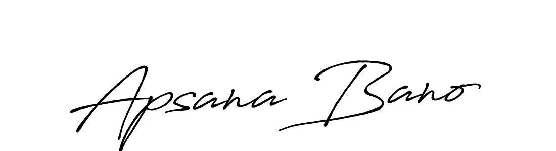 How to make Apsana Bano name signature. Use Antro_Vectra_Bolder style for creating short signs online. This is the latest handwritten sign. Apsana Bano signature style 7 images and pictures png