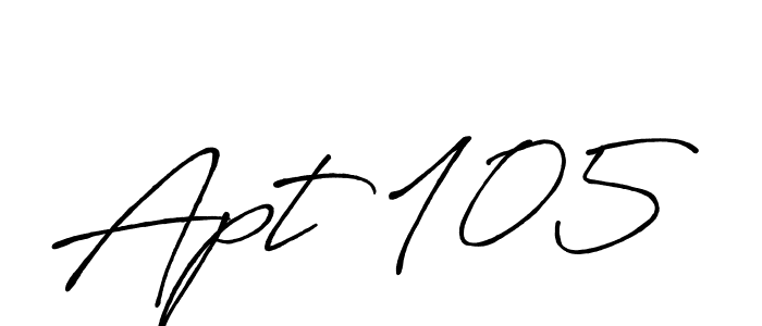 How to make Apt 105 signature? Antro_Vectra_Bolder is a professional autograph style. Create handwritten signature for Apt 105 name. Apt 105 signature style 7 images and pictures png