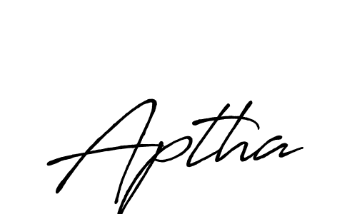 Aptha stylish signature style. Best Handwritten Sign (Antro_Vectra_Bolder) for my name. Handwritten Signature Collection Ideas for my name Aptha. Aptha signature style 7 images and pictures png