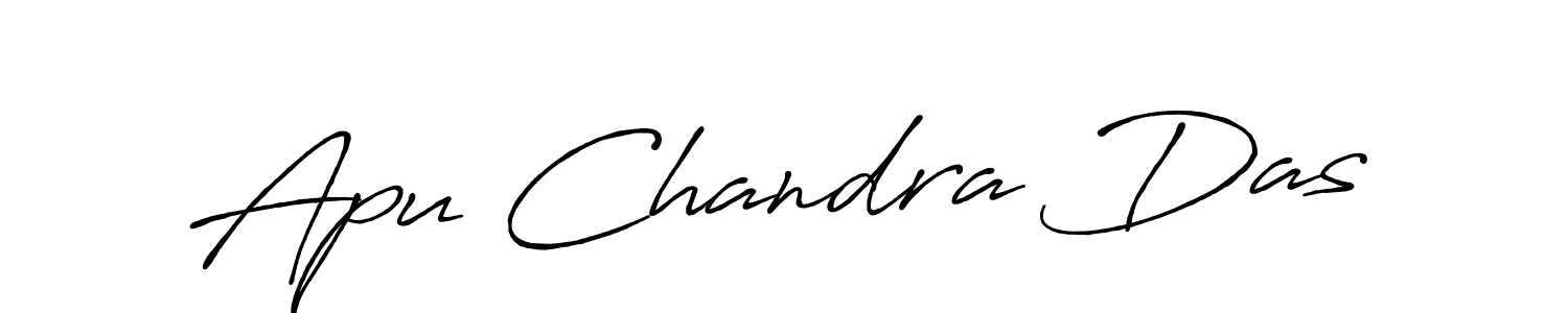 Make a beautiful signature design for name Apu Chandra Das. With this signature (Antro_Vectra_Bolder) style, you can create a handwritten signature for free. Apu Chandra Das signature style 7 images and pictures png