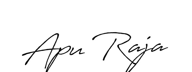 How to make Apu Raja signature? Antro_Vectra_Bolder is a professional autograph style. Create handwritten signature for Apu Raja name. Apu Raja signature style 7 images and pictures png