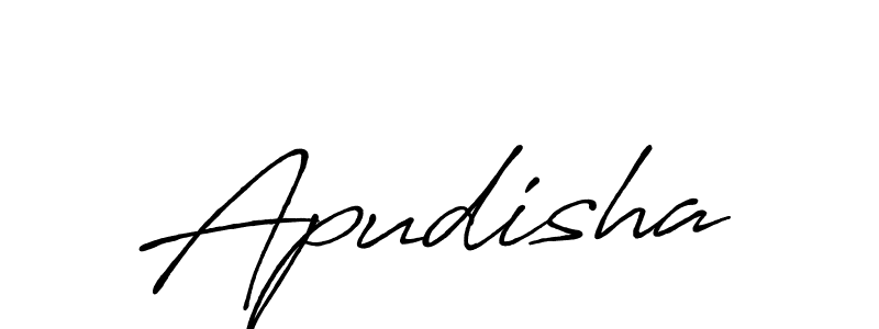 Make a beautiful signature design for name Apudisha. Use this online signature maker to create a handwritten signature for free. Apudisha signature style 7 images and pictures png