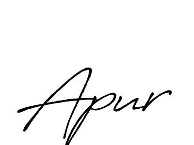 How to make Apur name signature. Use Antro_Vectra_Bolder style for creating short signs online. This is the latest handwritten sign. Apur signature style 7 images and pictures png