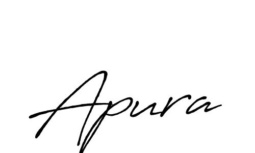 Create a beautiful signature design for name Apura. With this signature (Antro_Vectra_Bolder) fonts, you can make a handwritten signature for free. Apura signature style 7 images and pictures png