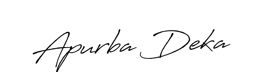 It looks lik you need a new signature style for name Apurba Deka. Design unique handwritten (Antro_Vectra_Bolder) signature with our free signature maker in just a few clicks. Apurba Deka signature style 7 images and pictures png