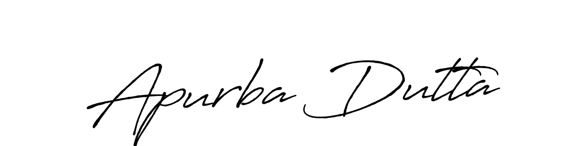Make a beautiful signature design for name Apurba Dutta. With this signature (Antro_Vectra_Bolder) style, you can create a handwritten signature for free. Apurba Dutta signature style 7 images and pictures png