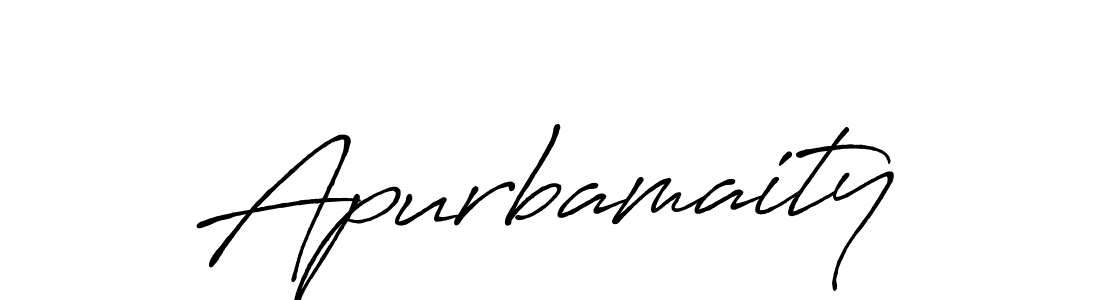 How to make Apurbamaity name signature. Use Antro_Vectra_Bolder style for creating short signs online. This is the latest handwritten sign. Apurbamaity signature style 7 images and pictures png