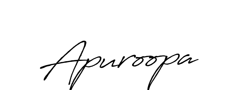 It looks lik you need a new signature style for name Apuroopa. Design unique handwritten (Antro_Vectra_Bolder) signature with our free signature maker in just a few clicks. Apuroopa signature style 7 images and pictures png
