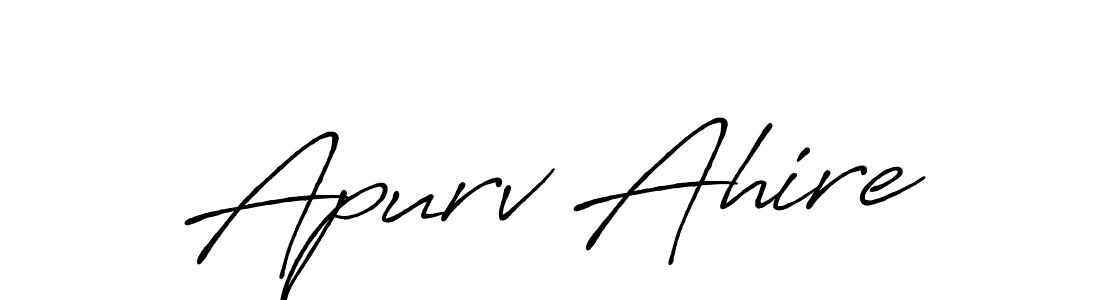 Also You can easily find your signature by using the search form. We will create Apurv Ahire name handwritten signature images for you free of cost using Antro_Vectra_Bolder sign style. Apurv Ahire signature style 7 images and pictures png