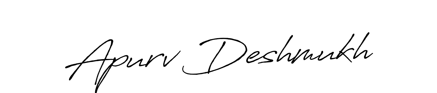 Design your own signature with our free online signature maker. With this signature software, you can create a handwritten (Antro_Vectra_Bolder) signature for name Apurv Deshmukh. Apurv Deshmukh signature style 7 images and pictures png