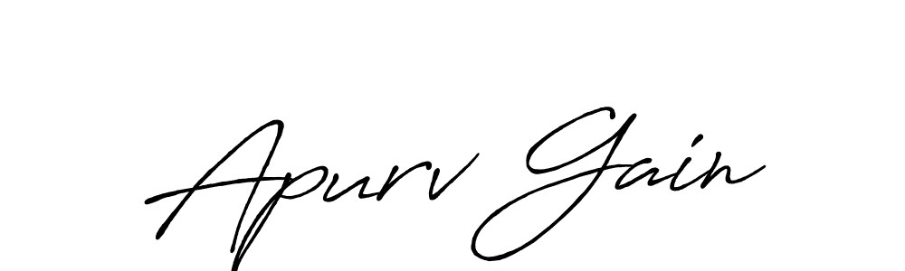 if you are searching for the best signature style for your name Apurv Gain. so please give up your signature search. here we have designed multiple signature styles  using Antro_Vectra_Bolder. Apurv Gain signature style 7 images and pictures png