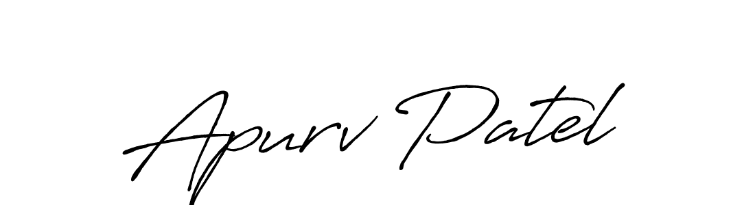 How to make Apurv Patel signature? Antro_Vectra_Bolder is a professional autograph style. Create handwritten signature for Apurv Patel name. Apurv Patel signature style 7 images and pictures png