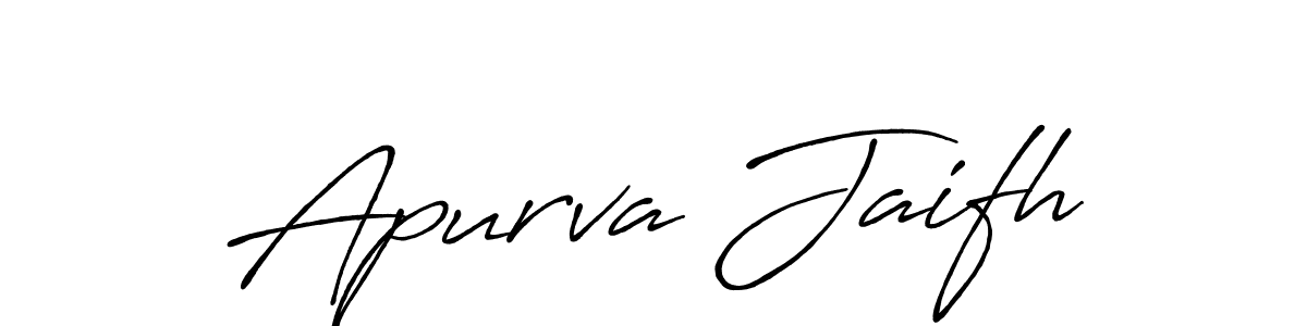 Create a beautiful signature design for name Apurva Jaifh. With this signature (Antro_Vectra_Bolder) fonts, you can make a handwritten signature for free. Apurva Jaifh signature style 7 images and pictures png