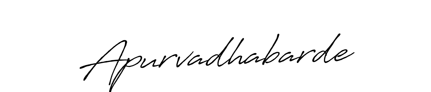 Similarly Antro_Vectra_Bolder is the best handwritten signature design. Signature creator online .You can use it as an online autograph creator for name Apurvadhabarde. Apurvadhabarde signature style 7 images and pictures png