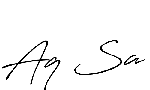 if you are searching for the best signature style for your name Aq Sa. so please give up your signature search. here we have designed multiple signature styles  using Antro_Vectra_Bolder. Aq Sa signature style 7 images and pictures png