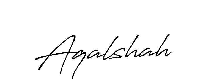 Use a signature maker to create a handwritten signature online. With this signature software, you can design (Antro_Vectra_Bolder) your own signature for name Aqalshah. Aqalshah signature style 7 images and pictures png