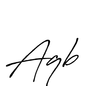 How to make Aqb name signature. Use Antro_Vectra_Bolder style for creating short signs online. This is the latest handwritten sign. Aqb signature style 7 images and pictures png