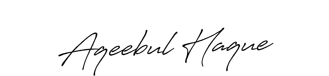 Design your own signature with our free online signature maker. With this signature software, you can create a handwritten (Antro_Vectra_Bolder) signature for name Aqeebul Haque. Aqeebul Haque signature style 7 images and pictures png