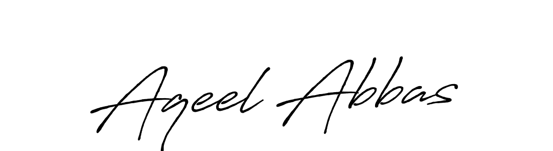 Aqeel Abbas stylish signature style. Best Handwritten Sign (Antro_Vectra_Bolder) for my name. Handwritten Signature Collection Ideas for my name Aqeel Abbas. Aqeel Abbas signature style 7 images and pictures png