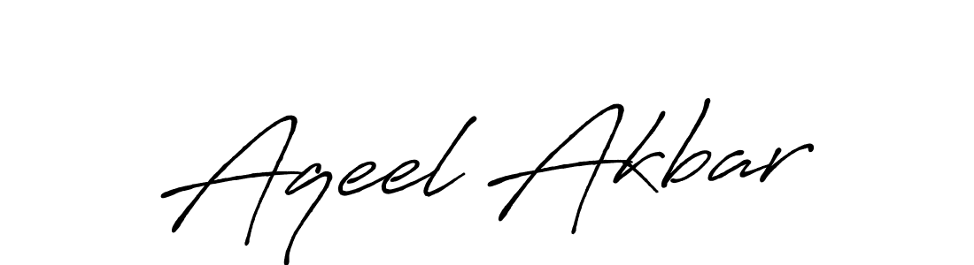 Also we have Aqeel Akbar name is the best signature style. Create professional handwritten signature collection using Antro_Vectra_Bolder autograph style. Aqeel Akbar signature style 7 images and pictures png