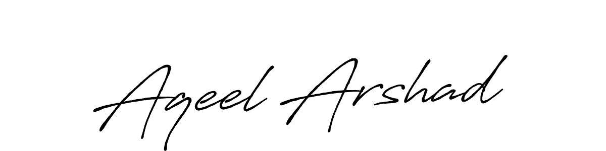 Make a short Aqeel Arshad signature style. Manage your documents anywhere anytime using Antro_Vectra_Bolder. Create and add eSignatures, submit forms, share and send files easily. Aqeel Arshad signature style 7 images and pictures png