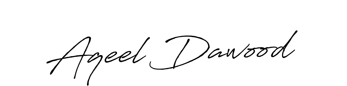 Design your own signature with our free online signature maker. With this signature software, you can create a handwritten (Antro_Vectra_Bolder) signature for name Aqeel Dawood. Aqeel Dawood signature style 7 images and pictures png
