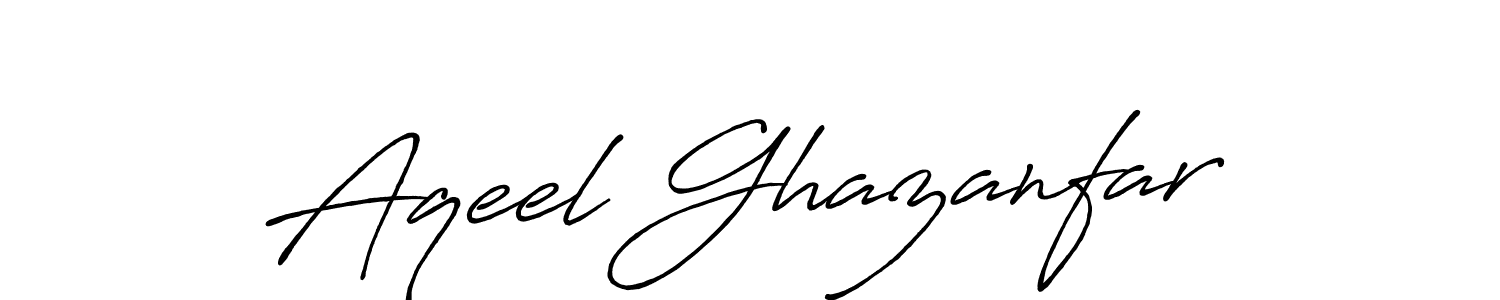 Also You can easily find your signature by using the search form. We will create Aqeel Ghazanfar name handwritten signature images for you free of cost using Antro_Vectra_Bolder sign style. Aqeel Ghazanfar signature style 7 images and pictures png