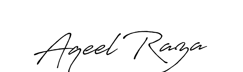 Use a signature maker to create a handwritten signature online. With this signature software, you can design (Antro_Vectra_Bolder) your own signature for name Aqeel Raza. Aqeel Raza signature style 7 images and pictures png