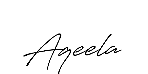 Make a beautiful signature design for name Aqeela. With this signature (Antro_Vectra_Bolder) style, you can create a handwritten signature for free. Aqeela signature style 7 images and pictures png