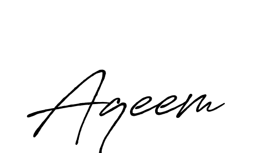 Aqeem stylish signature style. Best Handwritten Sign (Antro_Vectra_Bolder) for my name. Handwritten Signature Collection Ideas for my name Aqeem. Aqeem signature style 7 images and pictures png