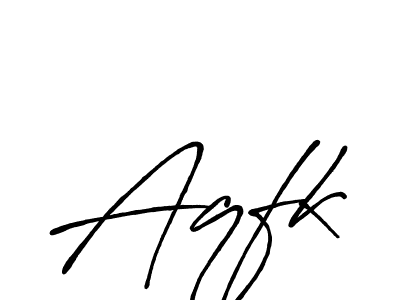 How to make Aqfk signature? Antro_Vectra_Bolder is a professional autograph style. Create handwritten signature for Aqfk name. Aqfk signature style 7 images and pictures png