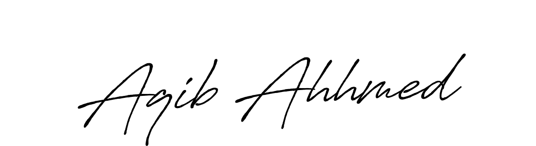 Also we have Aqib Ahhmed name is the best signature style. Create professional handwritten signature collection using Antro_Vectra_Bolder autograph style. Aqib Ahhmed signature style 7 images and pictures png